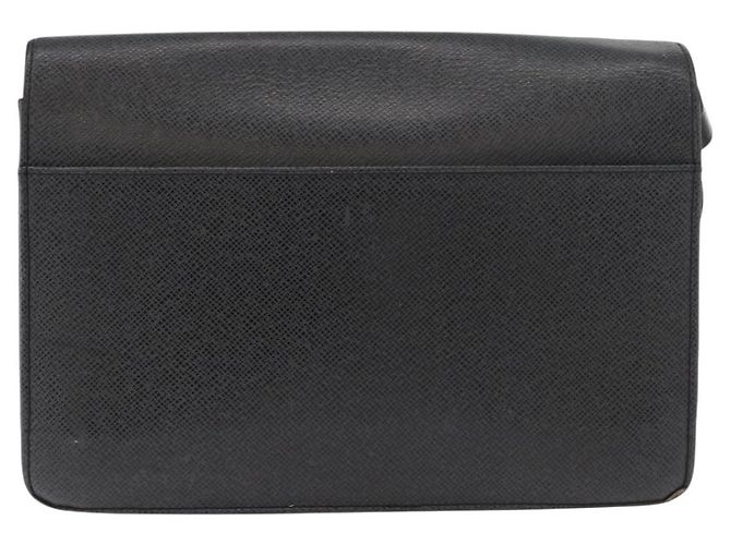 LOUIS VUITTON Clutch Selenga in pelle Taiga Ardoise M30782 LV Auth ka4213 Grigio - vista 3