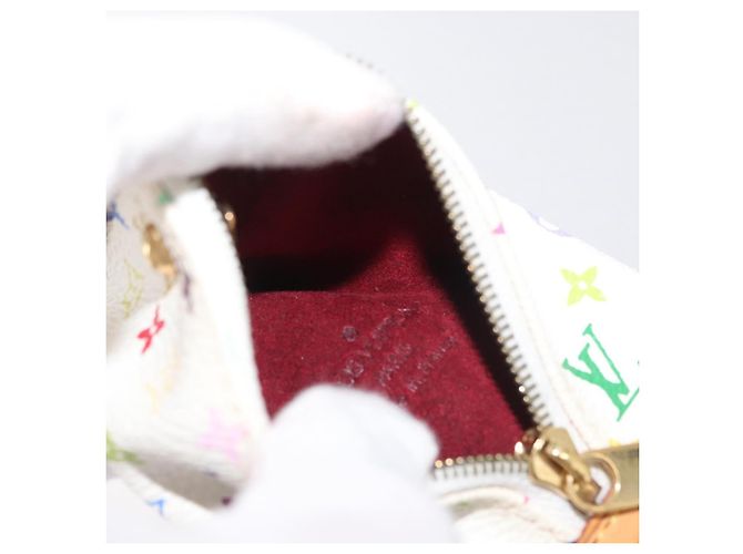 LOUIS VUITTON Monogram Multicolor Berlango Purse White M58028 LV Auth 179065V Branco - vista 17