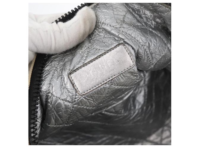 CHANEL Schultertasche Canvas Beige Silber CC Authentisch 177319 - Ansicht 10
