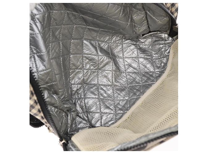 CHANEL Schultertasche Canvas Beige Silber CC Authentisch 177319 - Ansicht 20