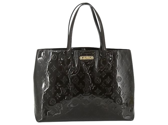LOUIS VUITTON Monogram Vernis Wilshire GM Tote Bag Amarante M91649 Auth 170536 Bordò - vista 13