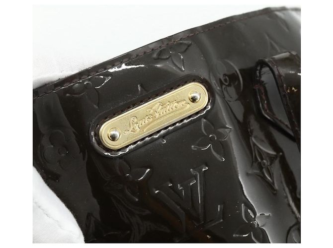 LOUIS VUITTON Monogram Vernis Wilshire GM Tote Bag Amarante M91649 Auth 170536 Bordò - vista 17