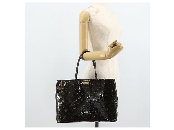 LOUIS VUITTON Monogram Vernis Wilshire GM Tote Bag Amarante M91649 Auth 170536 Bordò - vista 22