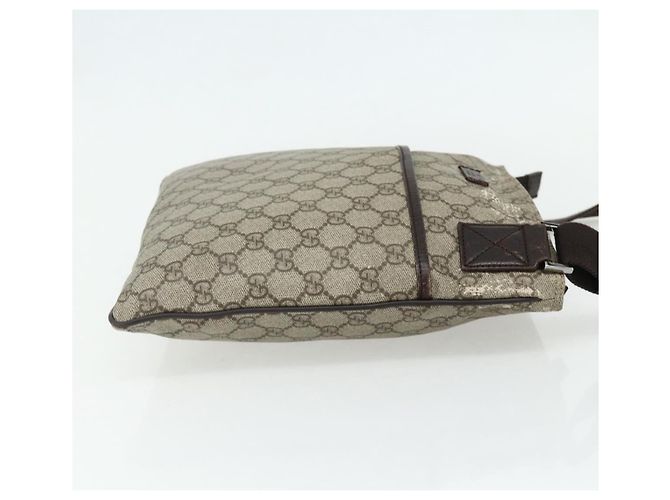 Borsa a tracolla GUCCI GG Supreme PVC Beige Argento 141626 Auth bs34913 - vista 5