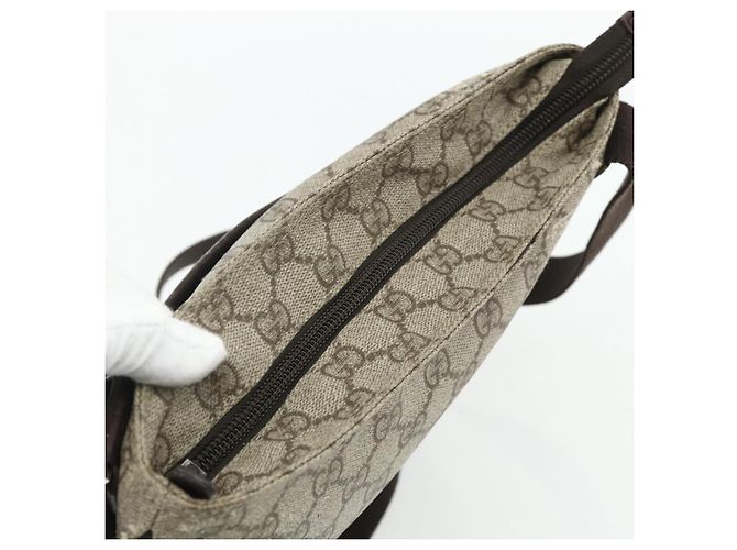 Borsa a tracolla GUCCI GG Supreme PVC Beige Argento 141626 Auth bs34913 - vista 6