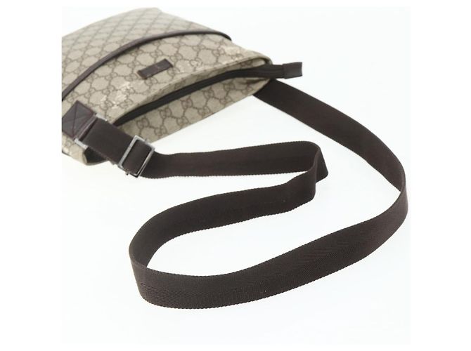 Borsa a tracolla GUCCI GG Supreme PVC Beige Argento 141626 Auth bs34913 - vista 7
