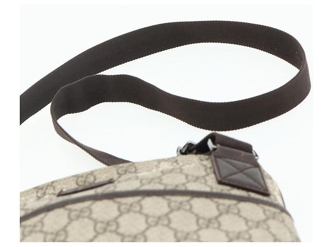 Borsa a tracolla GUCCI GG Supreme PVC Beige Argento 141626 Auth bs34913 - vista 8