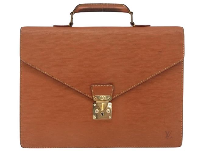 LOUIS VUITTON Epi Serviette Conseiller Briefcase Zipangu Gold M54428 Auth 177213 - vista 13