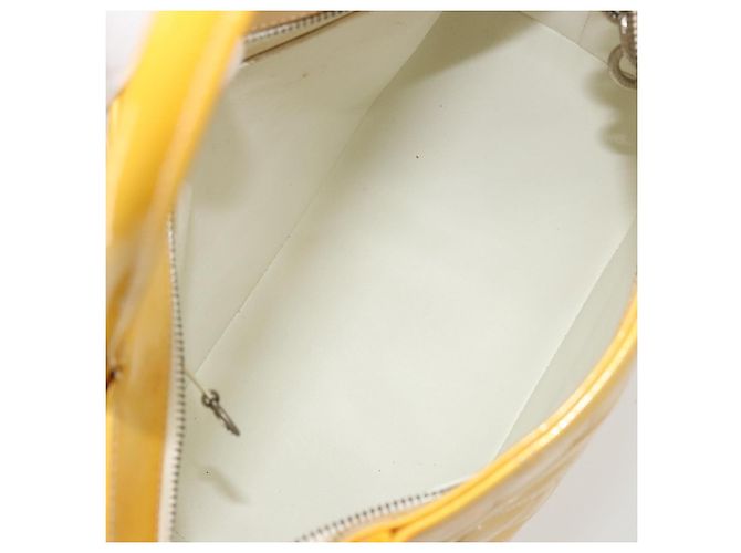CHANEL Standard Tote Bag Lackleder Gelb CC Auth 177242 - Ansicht 11
