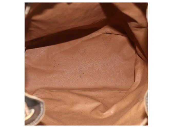 Céline Zaino CELINE Macadam Canvas PVC Pelle Marrone Oro Auth fm5320 D'oro - vista 11