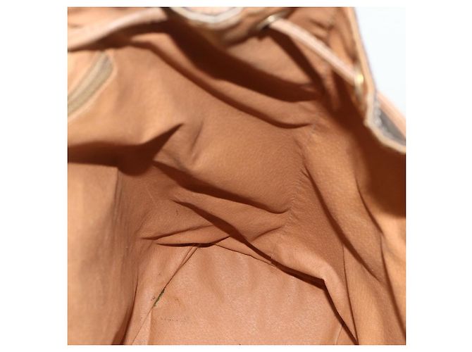Céline Zaino CELINE Macadam Canvas PVC Pelle Marrone Oro Auth fm5320 D'oro - vista 19