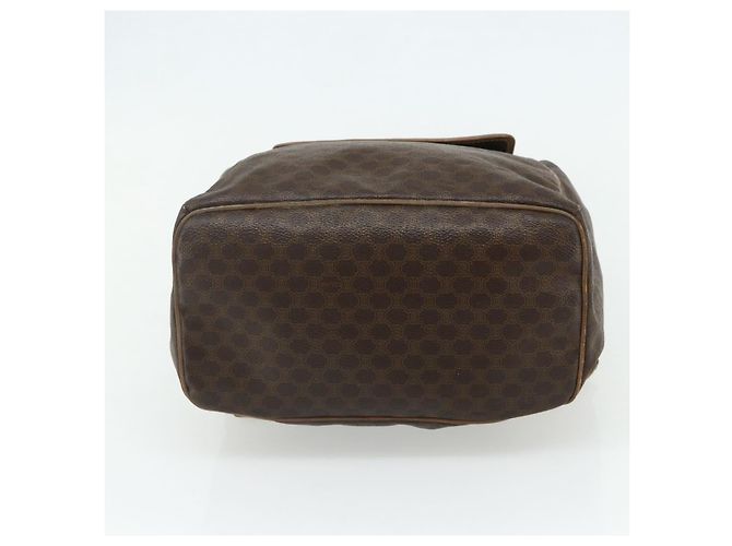 Céline Zaino CELINE Macadam Canvas PVC Pelle Marrone Oro Auth fm5320 D'oro - vista 5