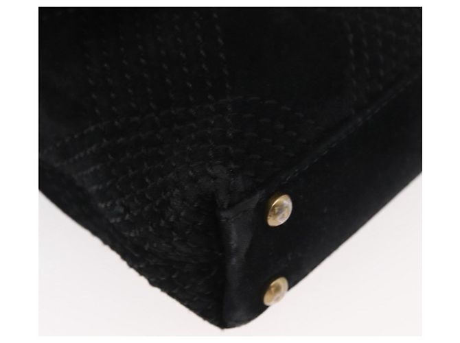 CHANEL Wild Stitch Chain Shoulder Bag Suede Black Gold CC Auth bs34950A Nero D'oro - vista 15