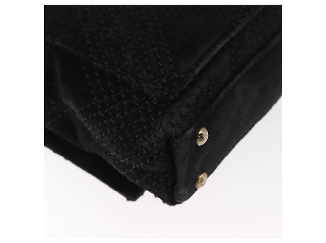 CHANEL Wild Stitch Chain Shoulder Bag Suede Black Gold CC Auth bs34950A Nero D'oro - vista 17