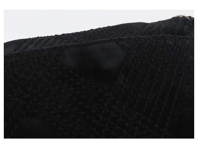 CHANEL Wild Stitch Chain Shoulder Bag Suede Black Gold CC Auth bs34950A Nero D'oro - vista 3
