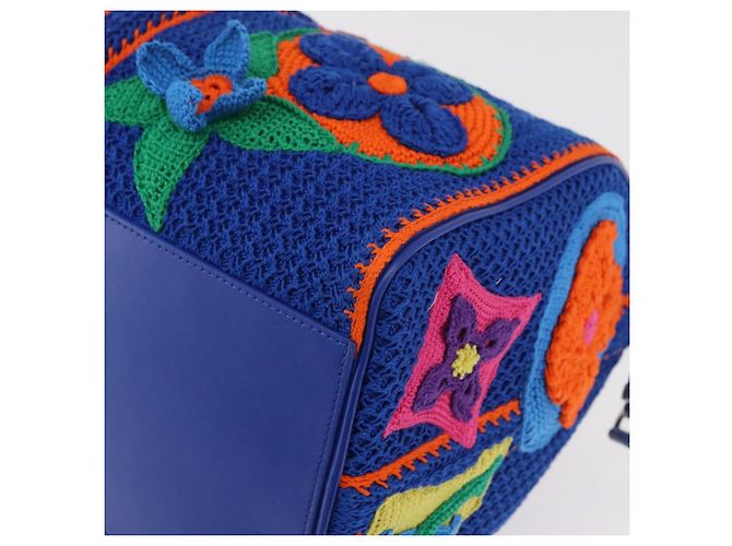 LOUIS VUITTON Monogram Flower Keepall Bandouliere 50 Blue M21895 Auth 167265SM Monogramma - view 16