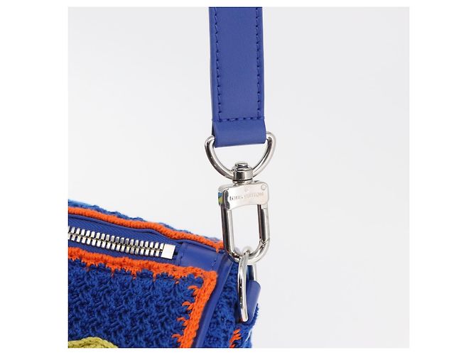 LOUIS VUITTON Monogram Flower Keepall Bandouliere 50 Blue M21895 Auth 167265SM Monogramma - view 21