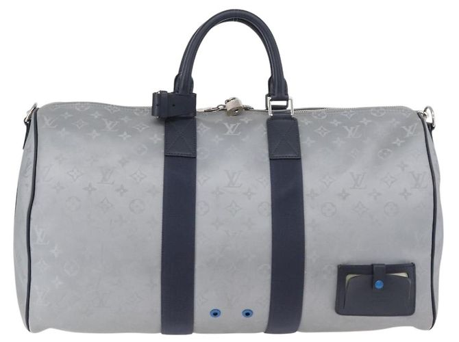 LOUIS VUITTON Monogram Satellite Keepall Bandouliere 50 M44170 LV Auth 167267SAM Argento - vista 13
