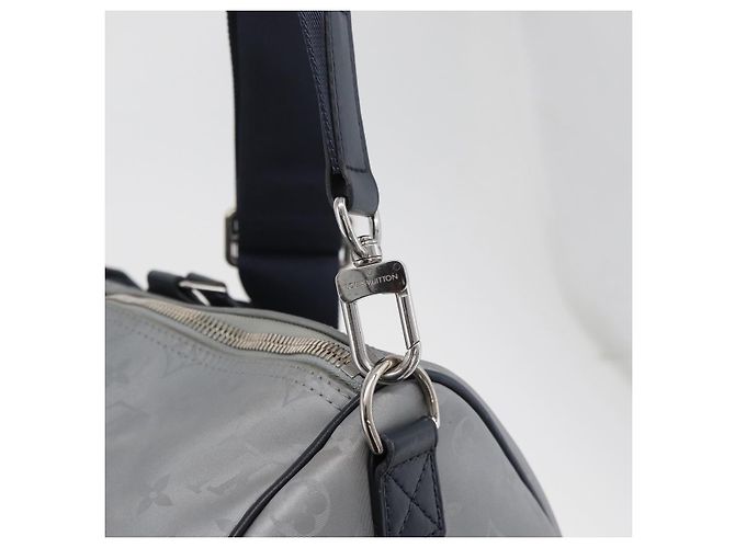 LOUIS VUITTON Monogram Satellite Keepall Bandouliere 50 M44170 LV Auth 167267SAM Argento - vista 21