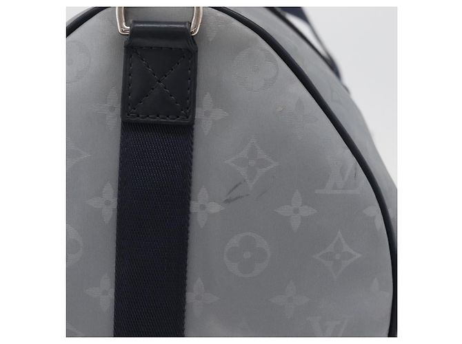 LOUIS VUITTON Monogram Satellite Keepall Bandouliere 50 M44170 LV Auth 167267SAM Argento - vista 4