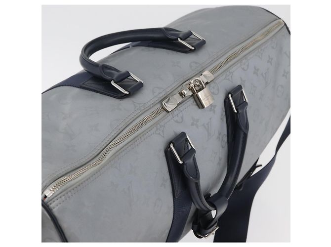 LOUIS VUITTON Monogram Satellite Keepall Bandouliere 50 M44170 LV Auth 167267SAM Argento - vista 8