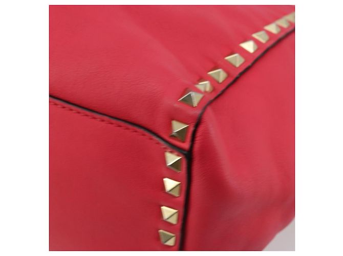 Borsa Tote VALENTINO in pelle 2way Rosso Oro Auth BA12401 D'oro - vista 19