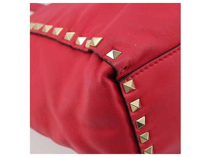 Borsa Tote VALENTINO in pelle 2way Rosso Oro Auth BA12401 D'oro - vista 20