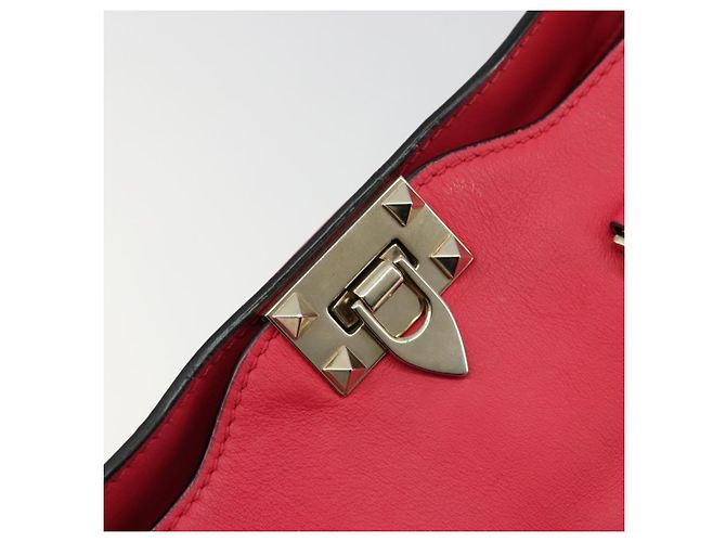 Borsa Tote VALENTINO in pelle 2way Rosso Oro Auth BA12401 D'oro - vista 22