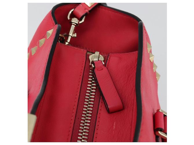 Borsa Tote VALENTINO in pelle 2way Rosso Oro Auth BA12401 D'oro - vista 23