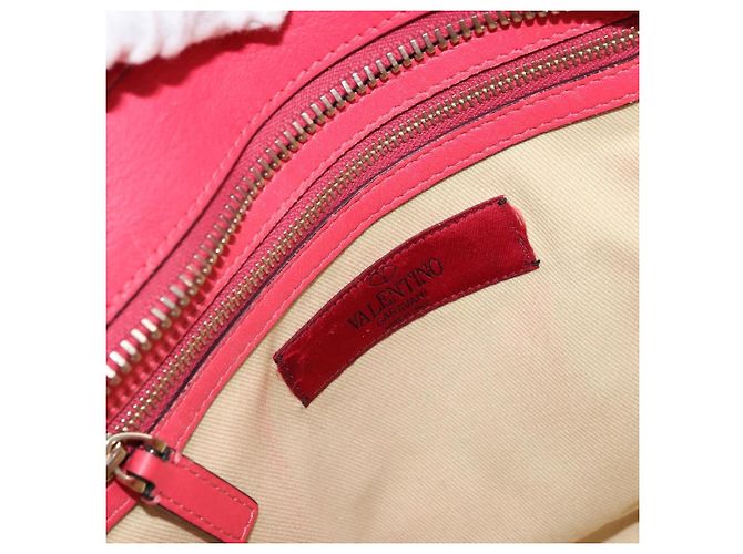 Borsa Tote VALENTINO in pelle 2way Rosso Oro Auth BA12401 D'oro - vista 24