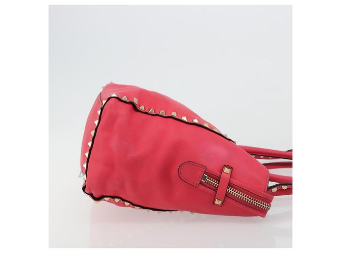 Borsa Tote VALENTINO in pelle 2way Rosso Oro Auth BA12401 D'oro - vista 3