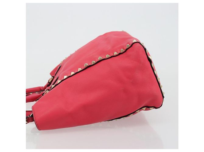 Borsa Tote VALENTINO in pelle 2way Rosso Oro Auth BA12401 D'oro - vista 4
