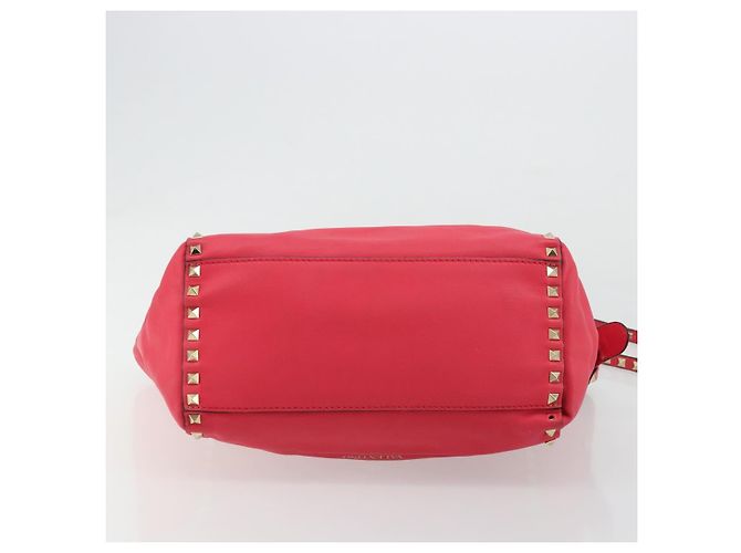 Borsa Tote VALENTINO in pelle 2way Rosso Oro Auth BA12401 D'oro - vista 5