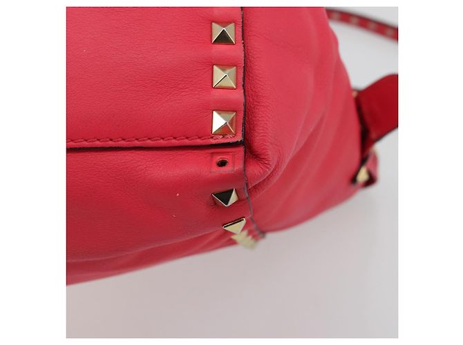 Borsa Tote VALENTINO in pelle 2way Rosso Oro Auth BA12401 D'oro - vista 6