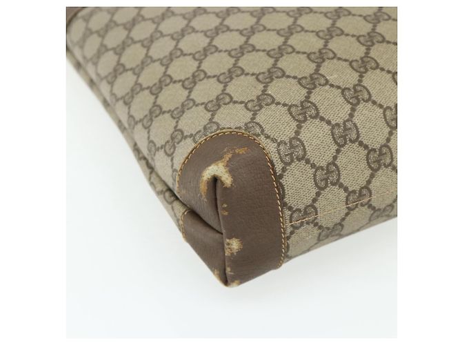 Borsa Tote GUCCI GG Supreme Web Sherry Line PVC Beige Red Green Auth 178111 Rosso Verde - vista 11