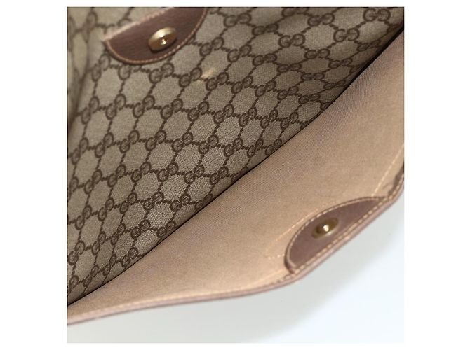 Borsa Tote GUCCI GG Supreme Web Sherry Line PVC Beige Red Green Auth 178111 Rosso Verde - vista 19
