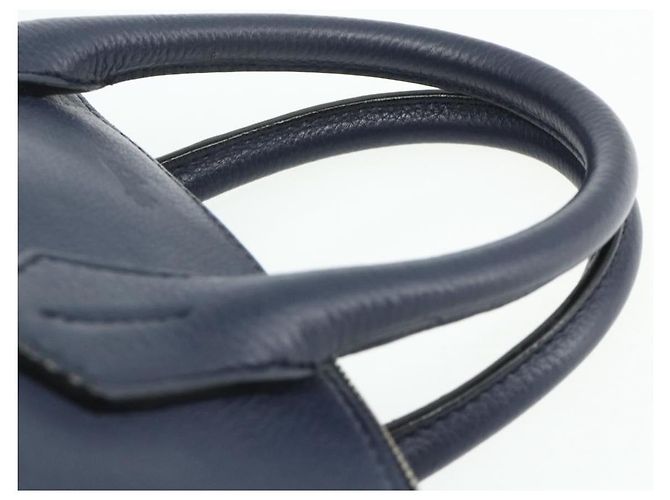 Borsa BALLY in pelle 2way Navy Silver Auth 178127 Argento Blu navy - vista 14