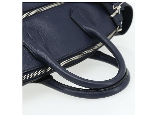 Borsa BALLY in pelle 2way Navy Silver Auth 178127 Argento Blu navy - vista 7
