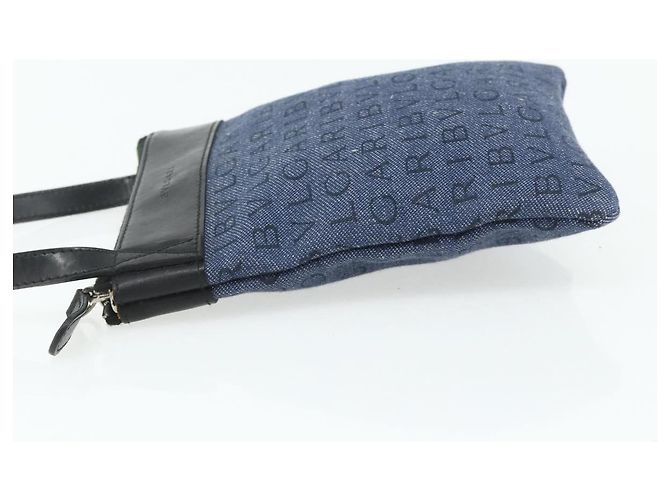 Bulgari Borsa a Spalla BVLGARI Logo Mania Denim Blue Silver Auth bs35006 Argento - vista 3