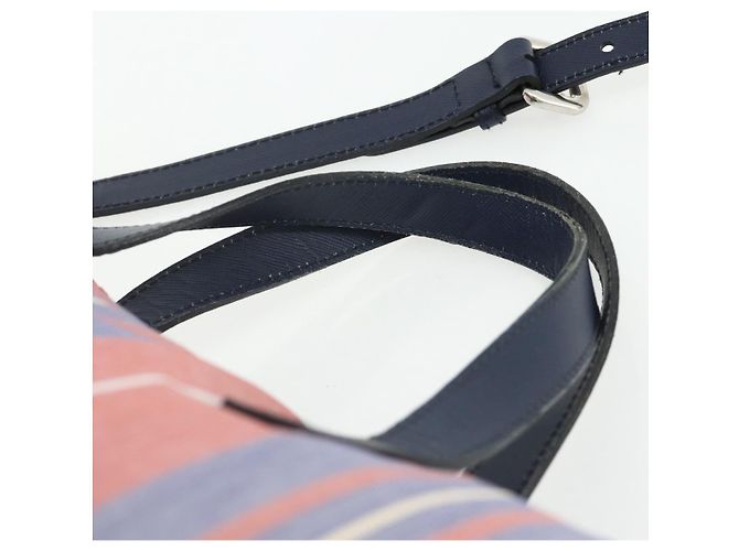 PRADA Hand Bag Canvas Leather 2way Multicolor Silver Auth ka4243 Silvery Multiple colors - view 14