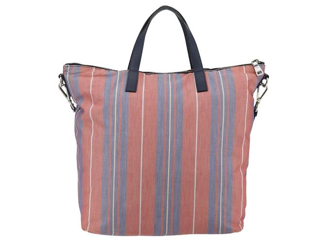 PRADA Hand Bag Canvas Leather 2way Multicolor Silver Auth ka4243 Silvery Multiple colors - view 2
