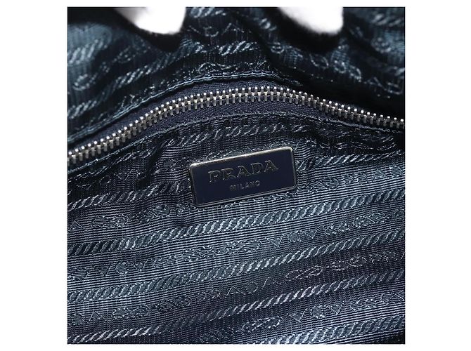 PRADA Hand Bag Canvas Leather 2way Multicolor Silver Auth ka4243 Silvery Multiple colors - view 22