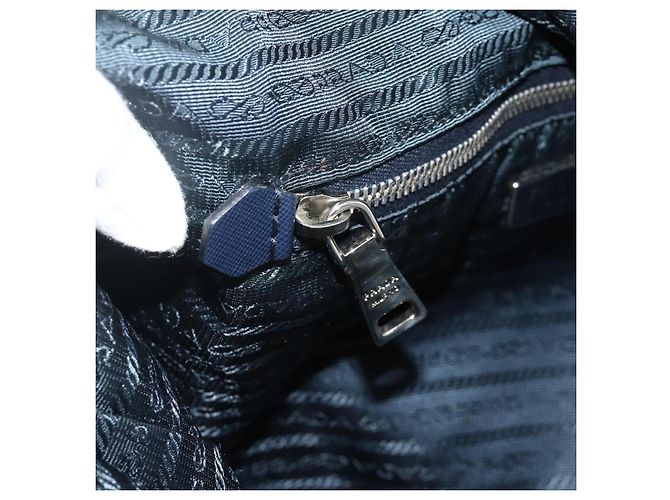 PRADA Hand Bag Canvas Leather 2way Multicolor Silver Auth ka4243 Silvery Multiple colors - view 25