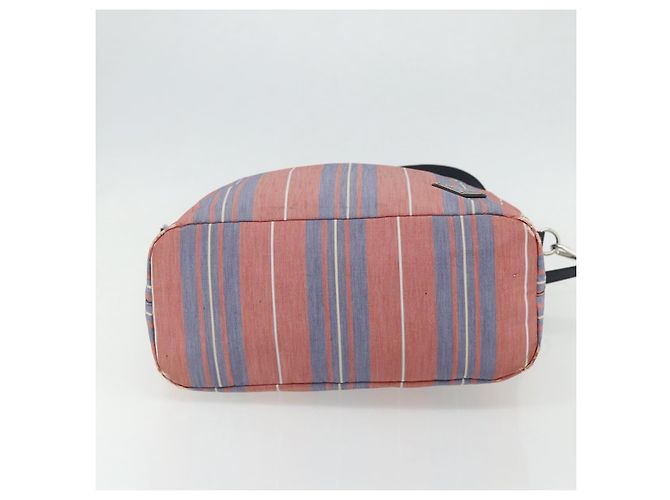 PRADA Hand Bag Canvas Leather 2way Multicolor Silver Auth ka4243 Silvery Multiple colors - view 5
