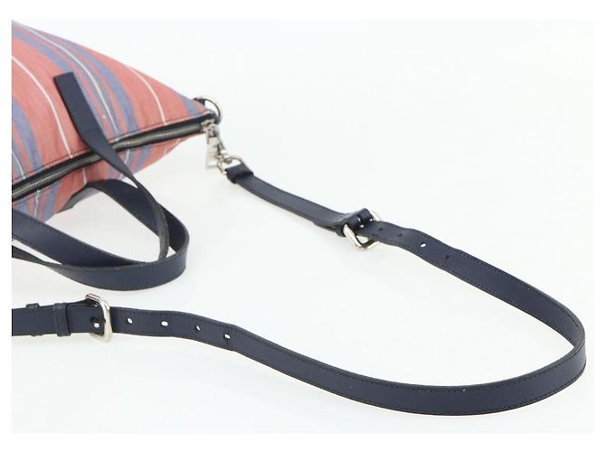PRADA Hand Bag Canvas Leather 2way Multicolor Silver Auth ka4243 Silvery Multiple colors - view 8
