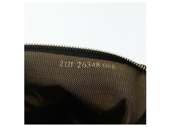Bolso de Mano FENDI Zucca Canvas Negro Marrón Auth bs34606 Castaño - vista 12
