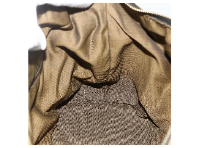 Bolso de Mano FENDI Zucca Canvas Negro Marrón Auth bs34606 Castaño - vista 18