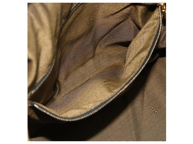 Bolso de Mano FENDI Zucca Canvas Negro Marrón Auth bs34606 Castaño - vista 21