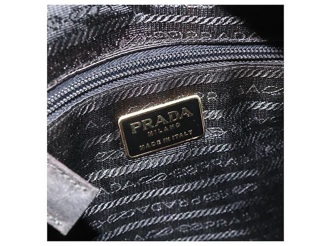 Borsa Tote con Catena PRADA Nylon Viola Oro Auth 178202 D'oro Porpora - vista 18