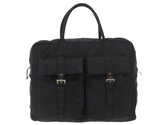 PRADA Tote Bag Nylon Schwarz Silber Auth 176645 - Ansicht 13